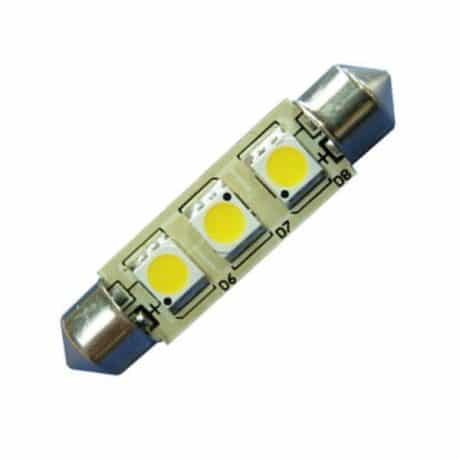 LED S8 Festoon Buislamp 3SMD Warm wit