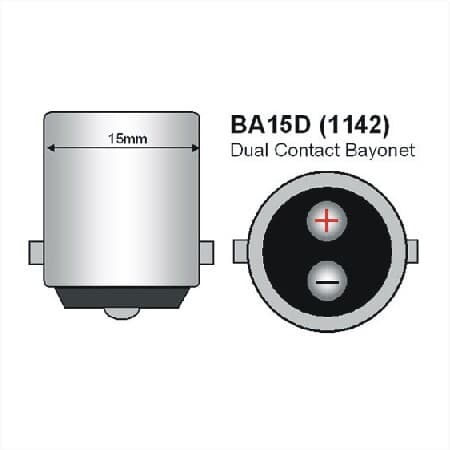 BA15D naar MR11 fitting 12v of 24v