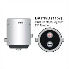 BAY15d naar MR11 gu4 g4 fitting 12 of 24 volt