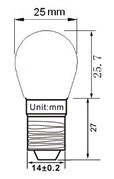 E14 Led lamp 15 SMD 12 of 24 Volt Warm wit-1048