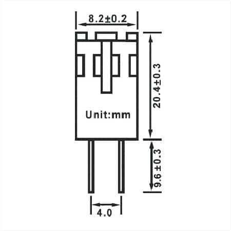 Afmetingen G4 GU4 led staaf multivoltage 12v 24v warm wit voor boot camper caravan