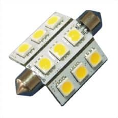 LED S8 Festoon Buislamp 9 SMD Warm wit