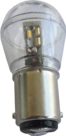 BA15D led lamp 10-30 volt 12V 24V boot , camper en caravan
