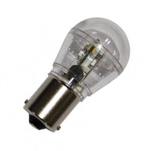 BA15s Led lamp 12 SMD 12v of 24v Warm wit