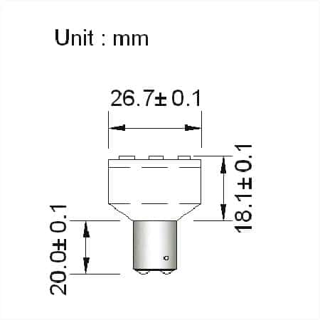 BA15s LED Spot 12V en 24V Warm wit-789