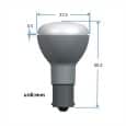 BAY15d LED Spot 12V en 24V Warm wit Melkglas