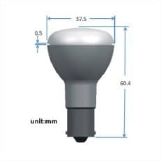 BAY15d LED Spot 12V en 24V Warm wit Melkglas