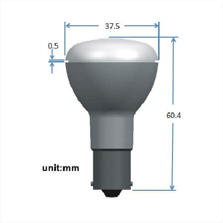 BAY15d LED Spot 12V en 24V Warm wit Melkglas