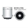 BA15s LED Spot 12V en 24V Warm wit Melkglas