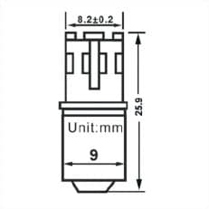 maten, BA9s LED Lamp 12V en 24V Multi-voltage 12SMD