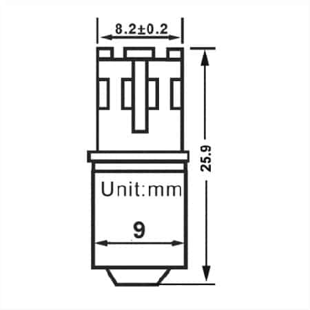 maten, BA9s LED Lamp 12V en 24V Multi-voltage 12SMD