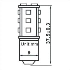 BA9s LED Lamp 12V en 24V Multi-voltage 15SMD-811