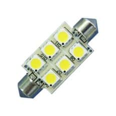 LED S8 Festoon Buislamp 6 SMD Warm wit