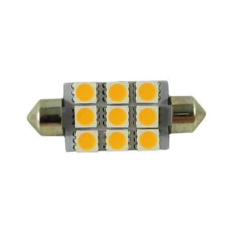 42mm LED S8 Festoon Buislamp 9 SMD Warm wit-0