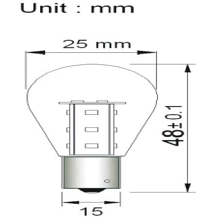 BA15S 15SMD Lamp 12V en 24V Multi-voltage