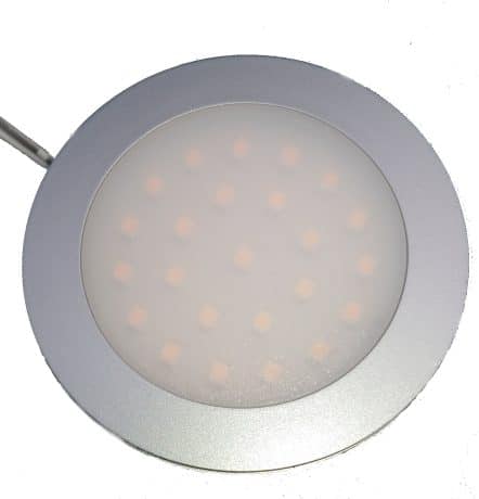 Opbouwspot met melkglas 2w 12v 24v 10-30 volt
