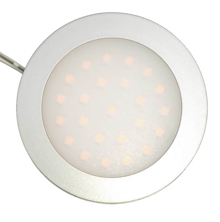 Opbouwspot met melkglas 2w 12v 24v 10-30 volt