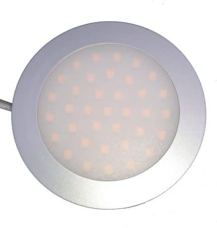 Opbouwspot met melkglas 3w 12v 24v 10-30 volt