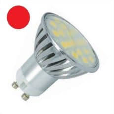 Rood GU10 LED Spot 12V en 24V 4 watt