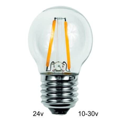 24 volt E27 Filament lamp G45 2W