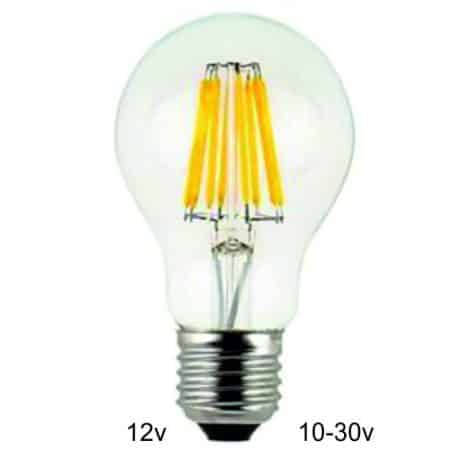 12 volt A60 8W E27 Filament lamp