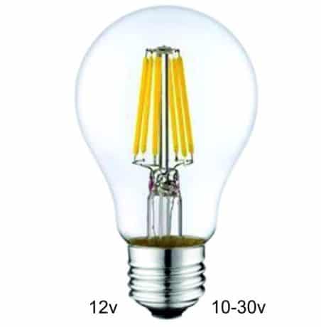 12 volt E27 Filament lamp A60 6w