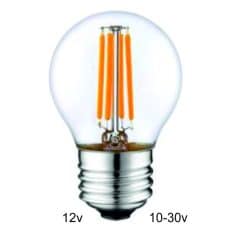12 volt G45 6w E27 Filament lamp