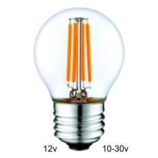 12v E27 Filament lamp 4w G45