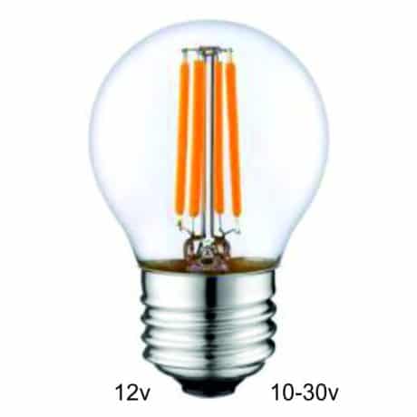 12v E27 Filament lamp 4w G45