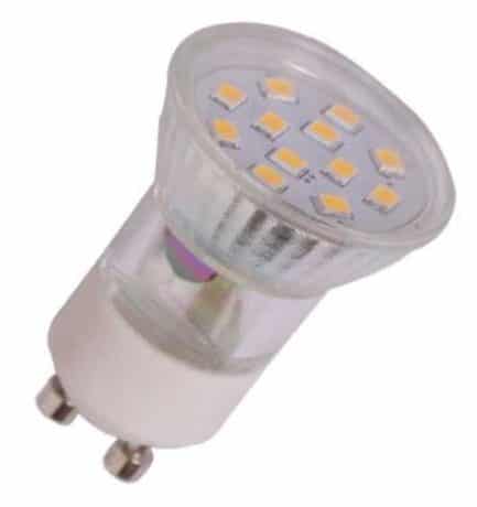 24v GU10 LED Spot 12 SMD (35mm) warm wit 12 Volt en 24 Volt.