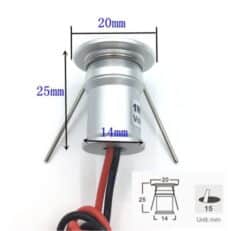 mini led spot zilver