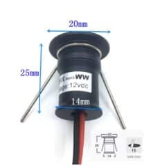 mini led spot zwart